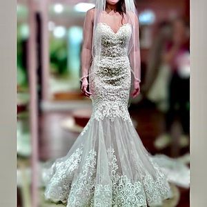 Wedding Dress - Allure Bridals w/Swarovski Crystals (Ivory)